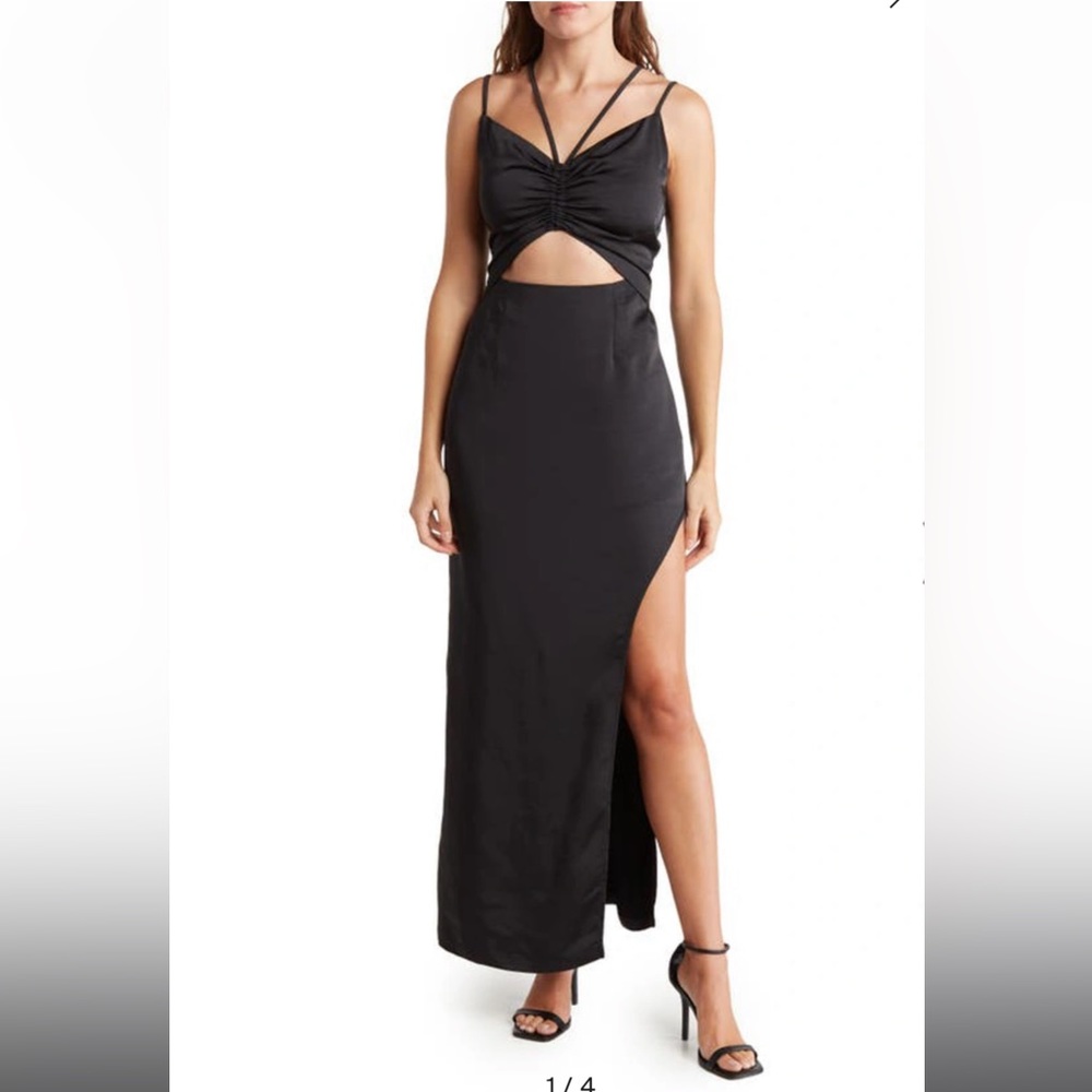 Women's Bonheur D'amour Black Cut-Out/Cinched Maxi Dress from Nordstrom.